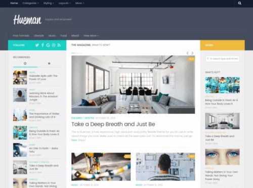 10 bezpłatnych motywów dla bloga, wordpress, motyw, hueman