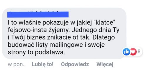 strona www, facebook, własna strona