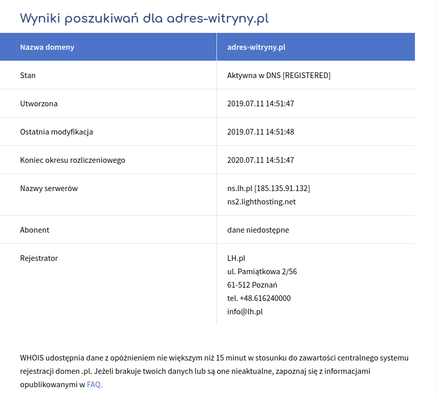 Sprawdź domenę w bazie dns.pl/whois