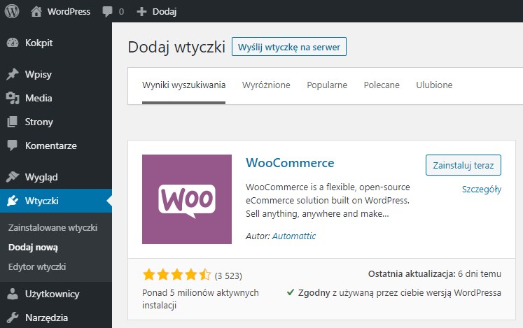 WooCommerce - jak zainstalować w WordPressie