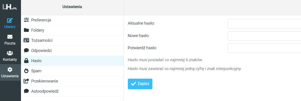 ustawienia poczty lh.pl