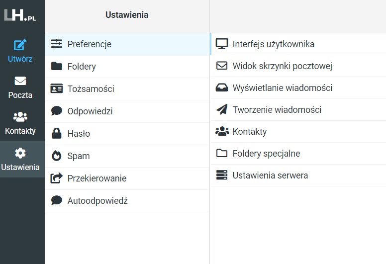 ustawienia poczty lh.pl