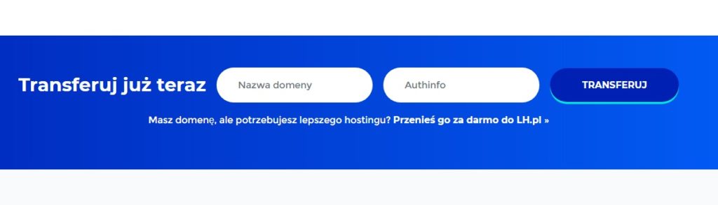 transfer domeny do LH.pl