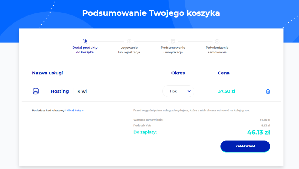 zamówienie hostingu w LH.pl, jak zamówić hosting w LH