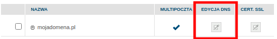 Edycja domeny w dns - lh.pl