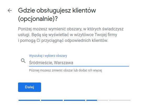 Ogólny obszar świadczenia usług