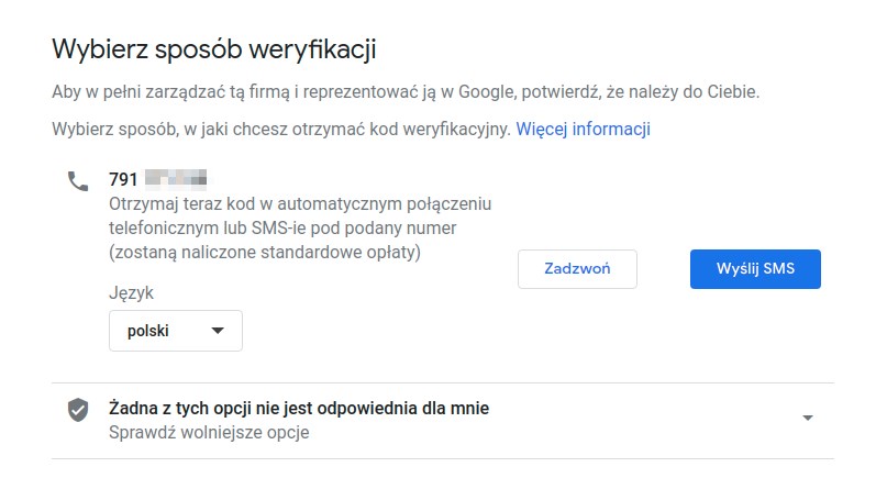 Wybierz sposób weryfikacji