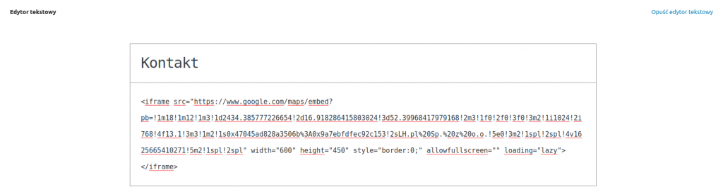 Wordpress edycja kodu HTML