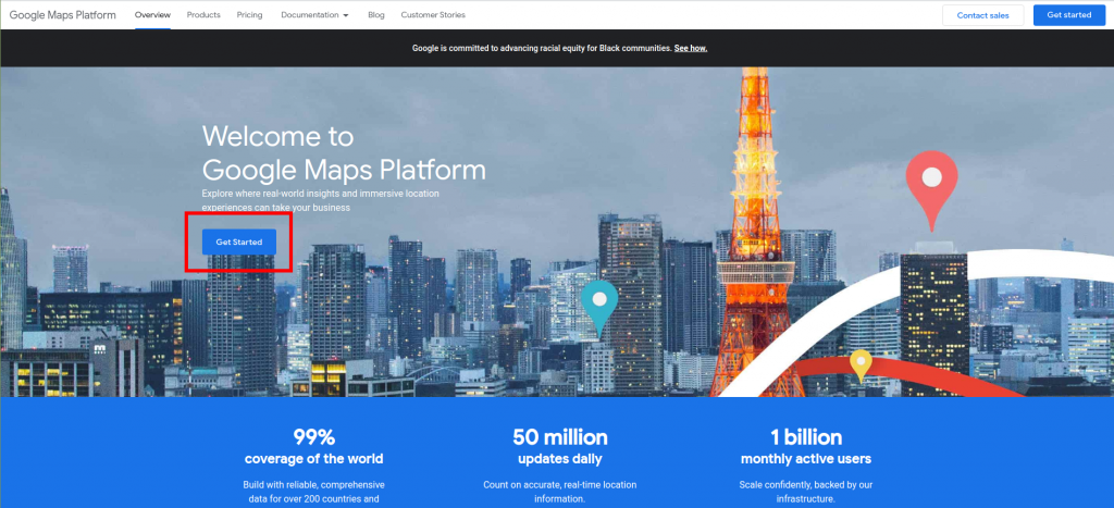 Google Maps Platform - nowe konto