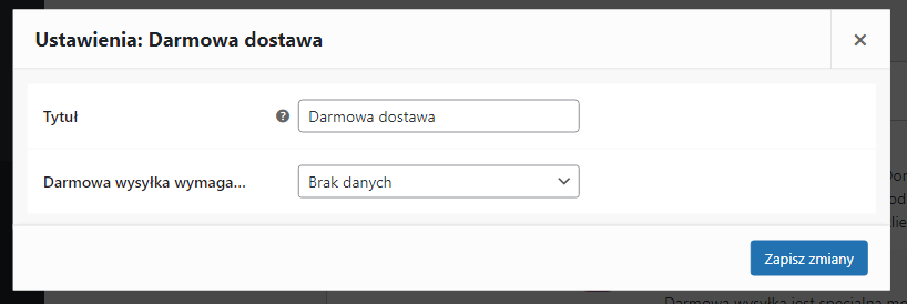 Darmowa wysyłka w WooCommerce dla wszystkich zamówień