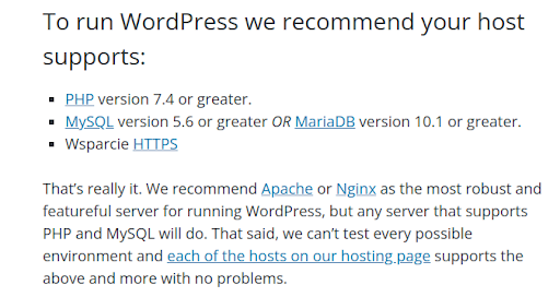 apache i litespeed - wymagania wordpressa