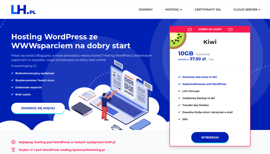 Hosting WordPress ze wwwsparciem na dobry start lh.pl