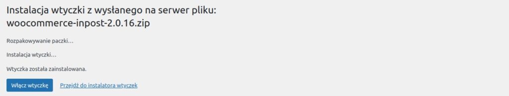 włączanie wtyczki w WordPress