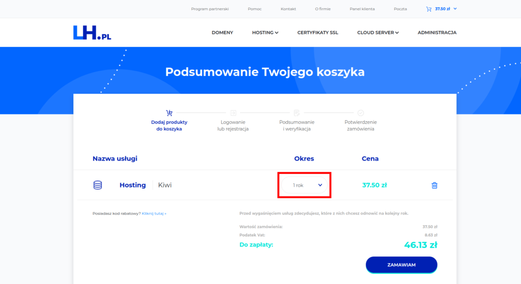 Ja kupić hosting w LH.pl na kilka lat?