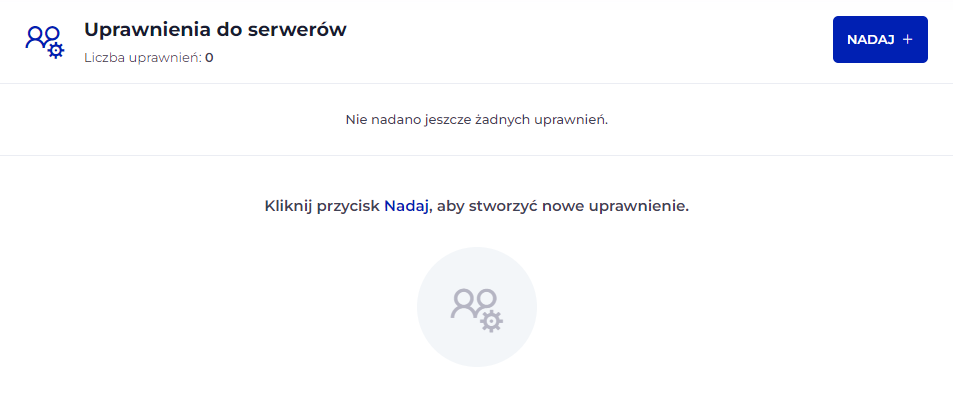 Uprawnienia do serwerów w LH.pl - pusta lista