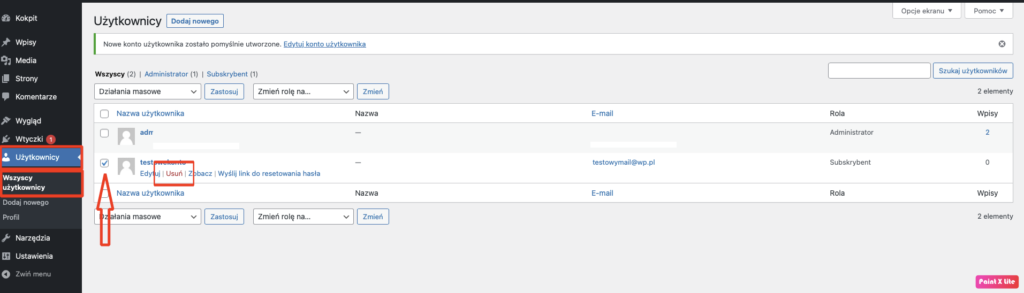 Jak usunąć konto użytkownika w WordPressie