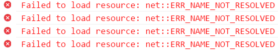 błąd "Failed to Load Resource" w konsoli przeglądarki