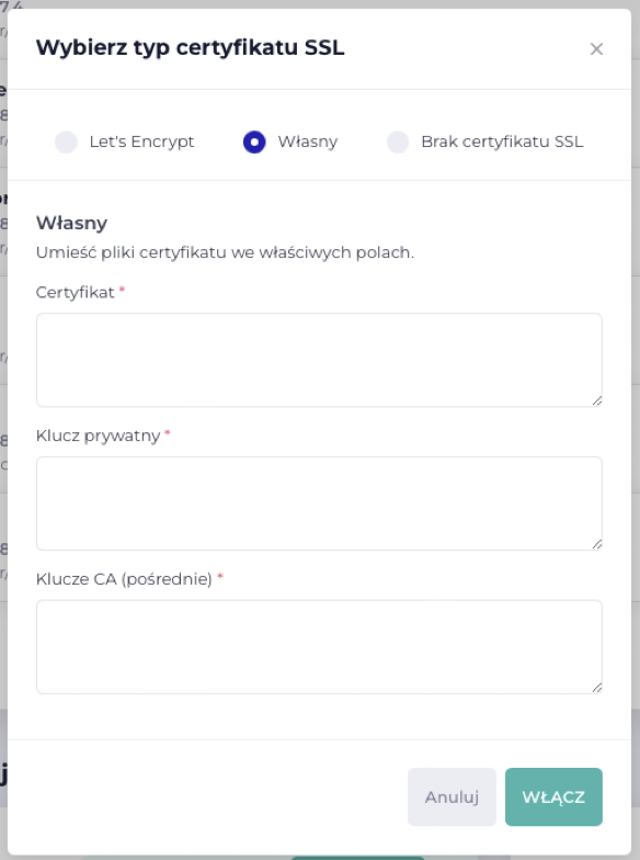 Instalacja certyfikatu SSL w LH.pl