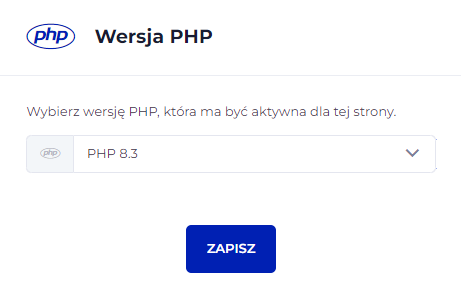 Zmiana wersji PHP w LH.pl